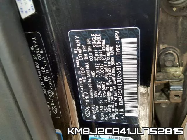 KM8J2CA41JU752815 фото 2