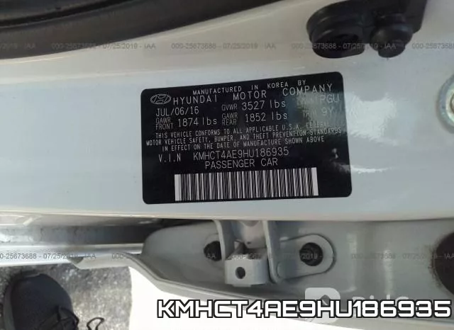 KMHCT4AE9HU186935 фото 10