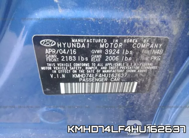 KMHD74LF4HU162637 фото 10