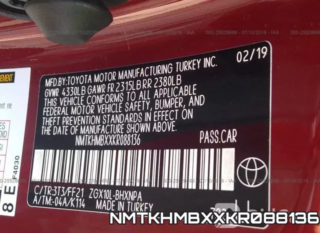 NMTKHMBXXKR088136 фото 10