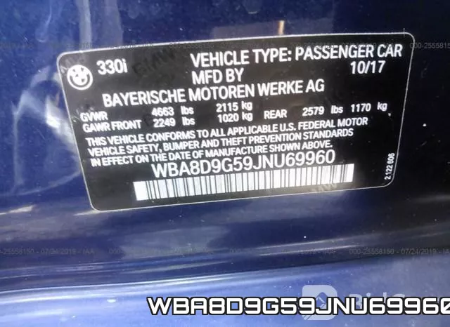 WBA8D9G59JNU69960 фото 10