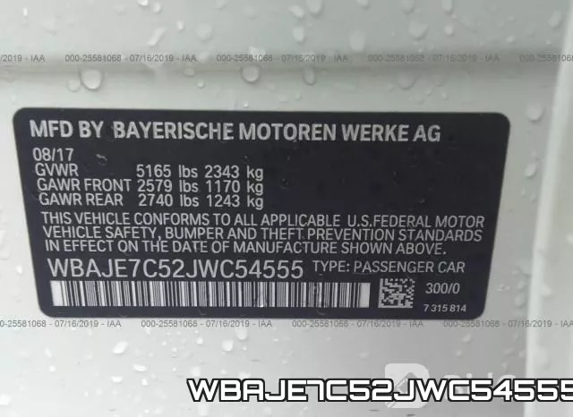 WBAJE7C52JWC54555 фото 10