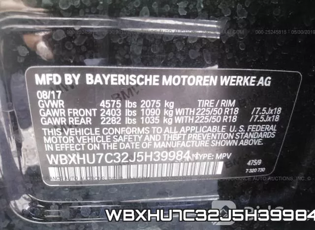 WBXHU7C32J5H39984 фото 10