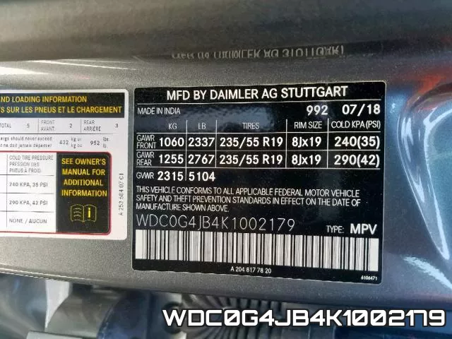 WDC0G4JB4K1002179 фото 2