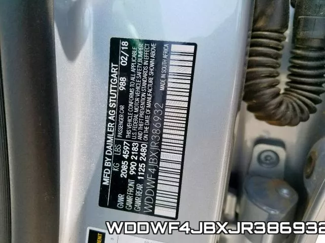 WDDWF4JBXJR386932 фото 2