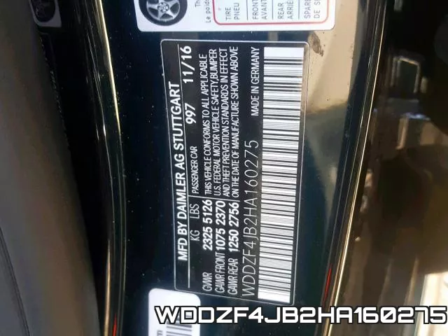 WDDZF4JB2HA160275 фото 2