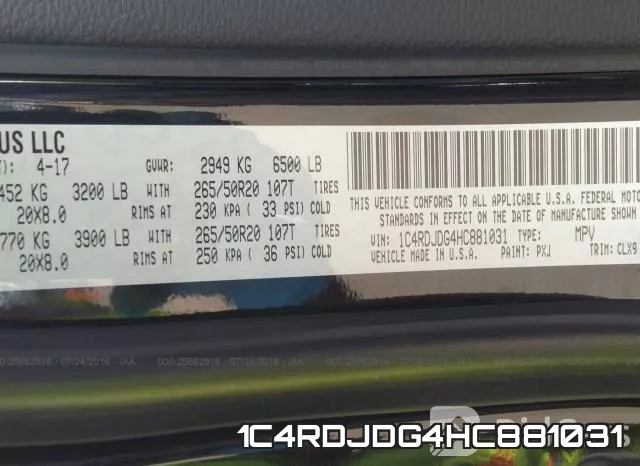 1C4RDJDG4HC881031 фото 10