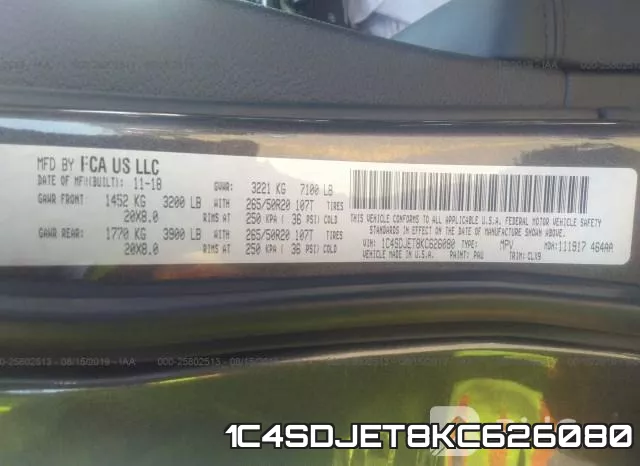1C4SDJET8KC626080 фото 10
