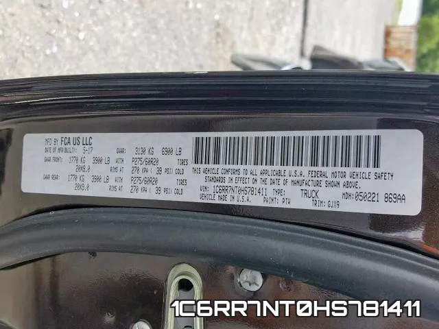 1C6RR7NT0HS781411 фото 2