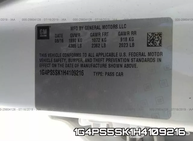 1G4PS5SK1H4109216 фото 10