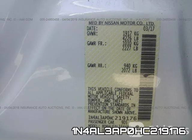 1N4AL3AP0HC219176 фото 10