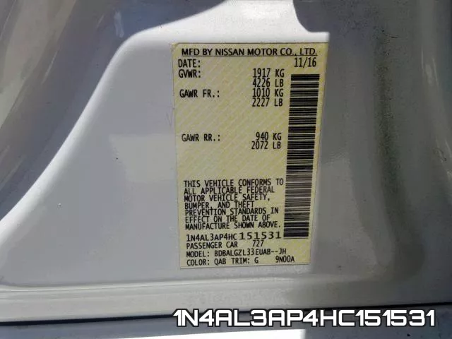 1N4AL3AP4HC151531 фото 2
