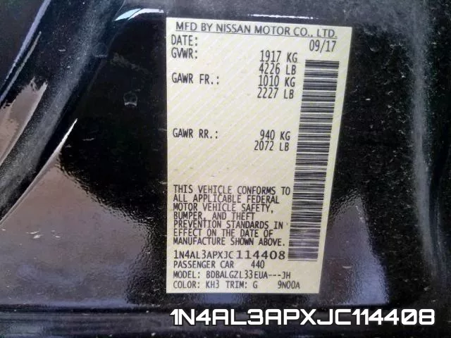 1N4AL3APXJC114408 фото 2