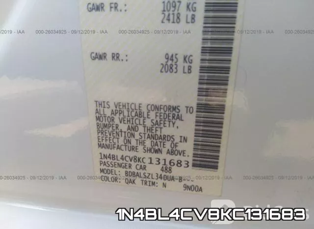 1N4BL4CV8KC131683 фото 10