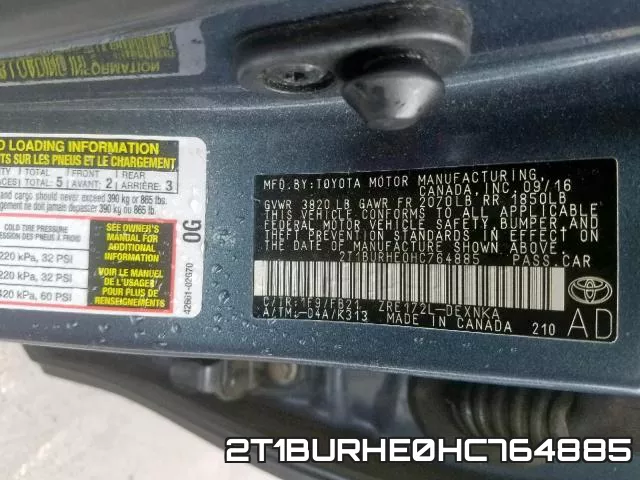 2T1BURHE0HC764885 фото 2