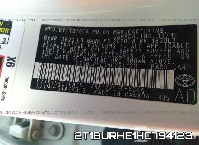 2T1BURHE1HC794123 фото 10