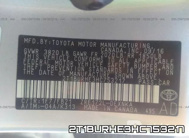 2T1BURHE3HC753217 фото 10