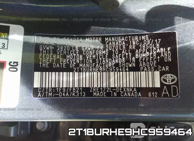 2T1BURHE9HC959464 фото 10