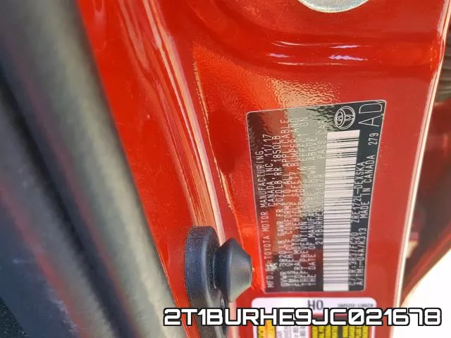 2T1BURHE9JC021678 фото 2