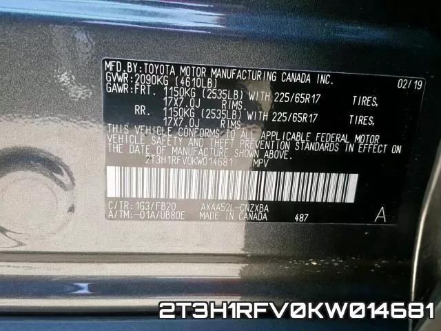 2T3H1RFV0KW014681 фото 2