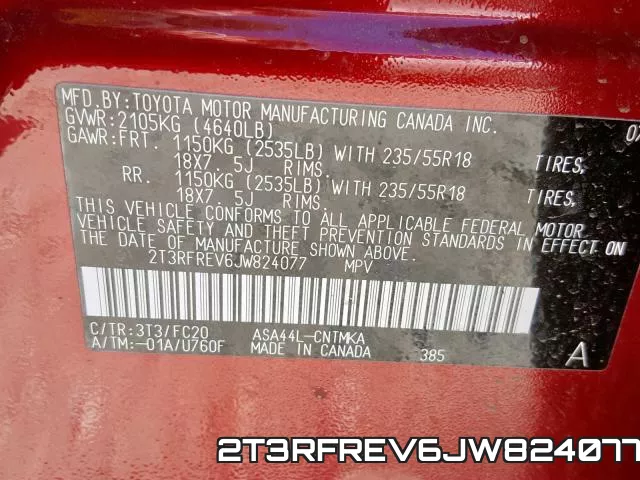 2T3RFREV6JW824077 фото 2