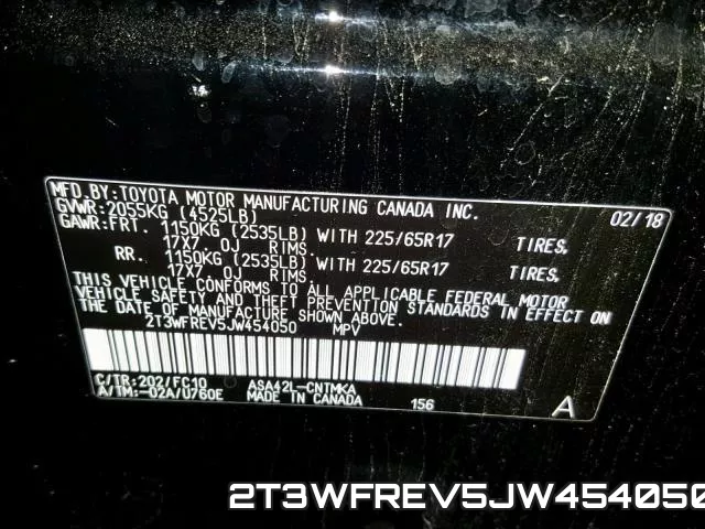 2T3WFREV5JW454050 фото 2