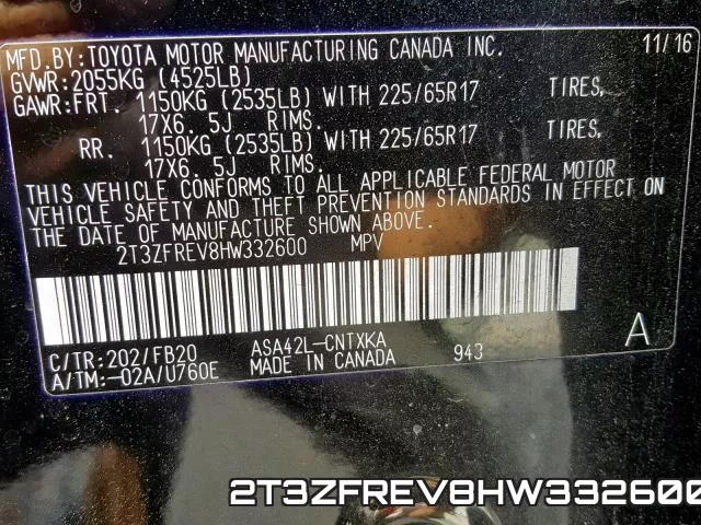 2T3ZFREV8HW332600 фото 2