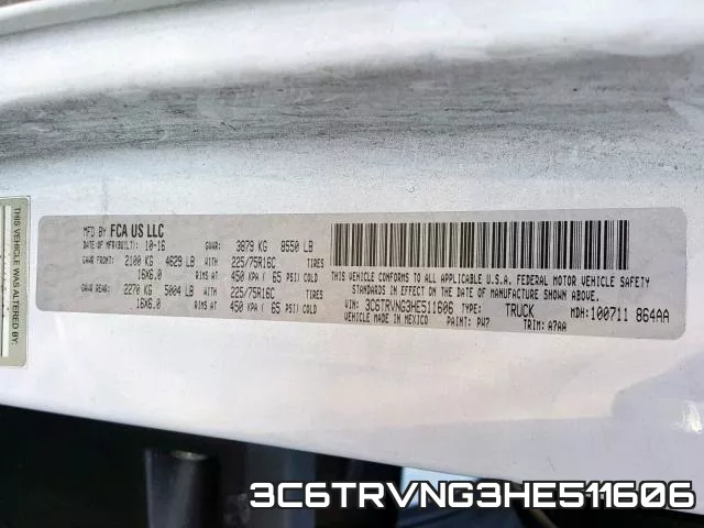 3C6TRVNG3HE511606 фото 2