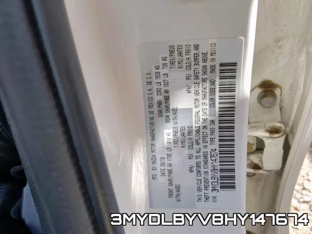 3MYDLBYV8HY147674 фото 2
