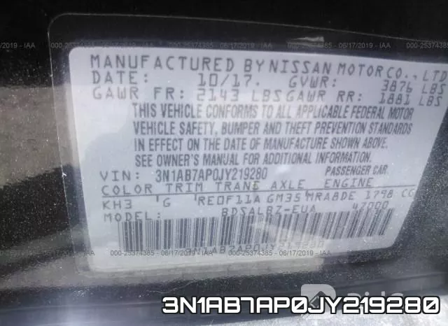 3N1AB7AP0JY219280 фото 10