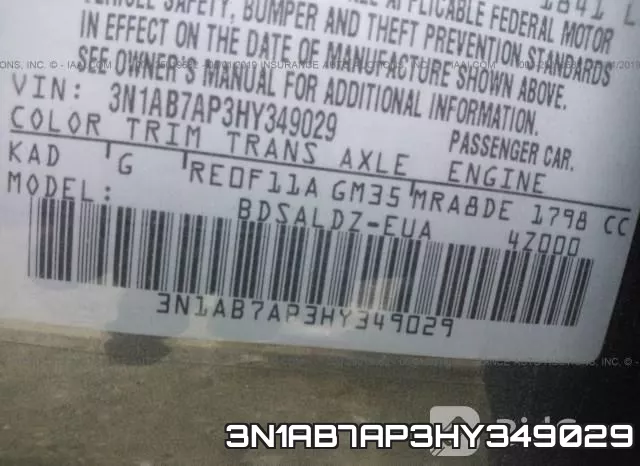 3N1AB7AP3HY349029 фото 10