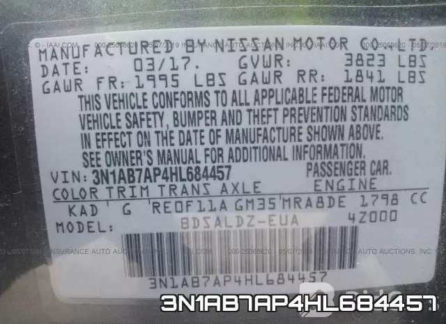 3N1AB7AP4HL684457 фото 10