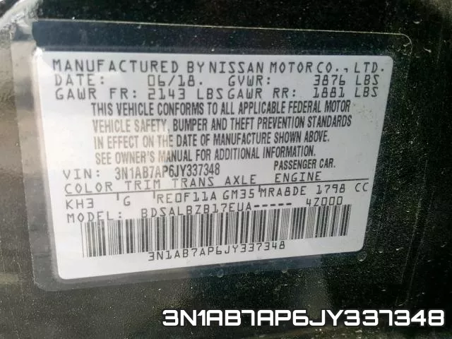 3N1AB7AP6JY337348 фото 2
