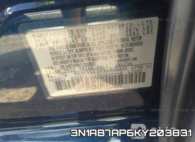 3N1AB7AP6KY203831 фото 10