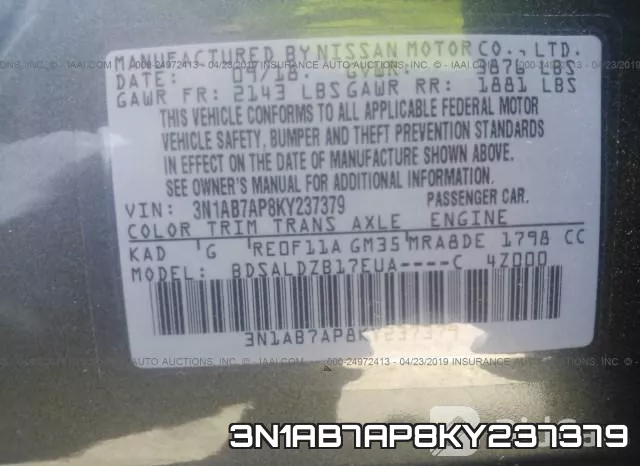 3N1AB7AP8KY237379 фото 10