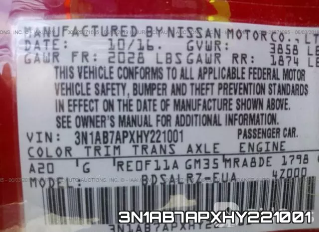 3N1AB7APXHY221001 фото 10