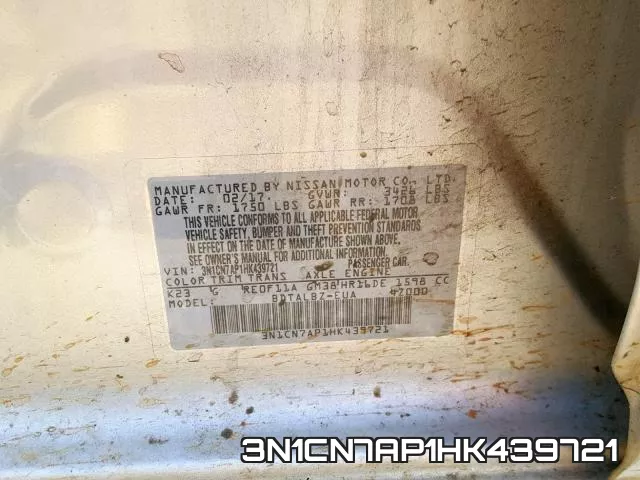 3N1CN7AP1HK439721 фото 2