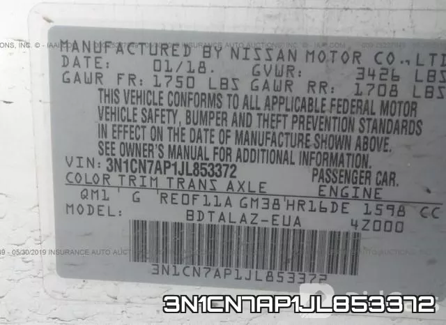 3N1CN7AP1JL853372 фото 10