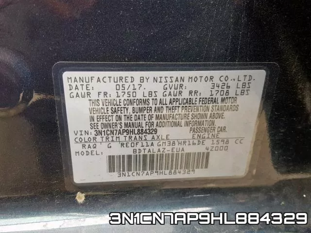 3N1CN7AP9HL884329 фото 2