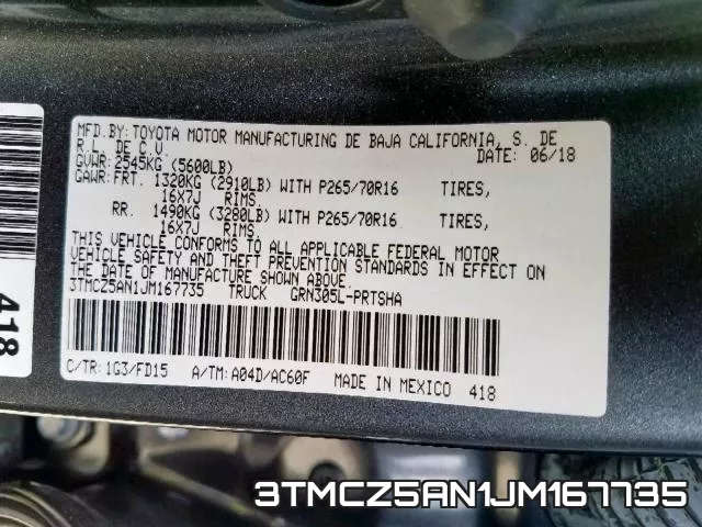 3TMCZ5AN1JM167735 фото 2