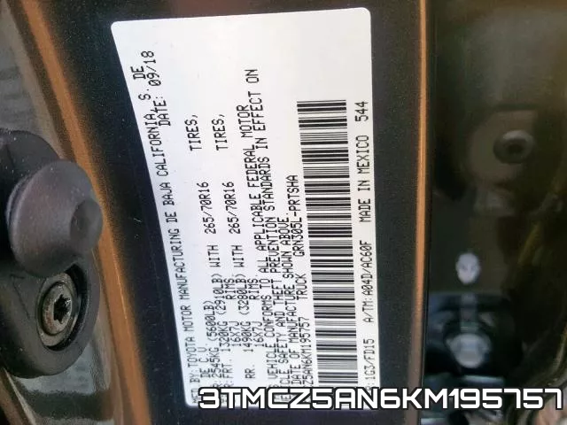 3TMCZ5AN6KM195757 фото 2