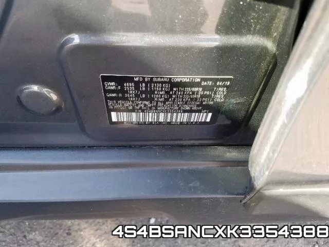 4S4BSANCXK3354388 фото 2
