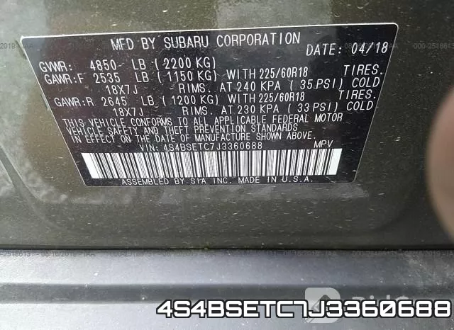 4S4BSETC7J3360688 фото 10