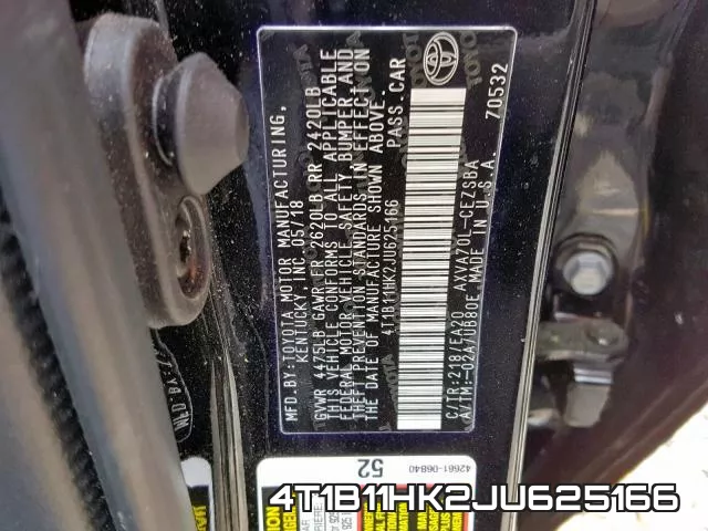 4T1B11HK2JU625166 фото 2