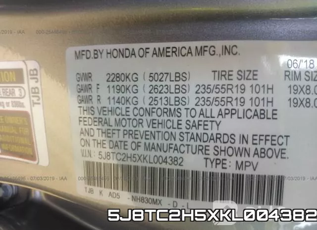 5J8TC2H5XKL004382 фото 10