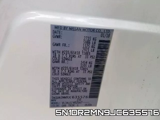 5N1DR2MN9JC635576 фото 2