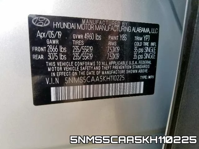 5NMS5CAA5KH110225 фото 2
