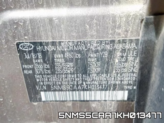 5NMS5CAA7KH013477 фото 2