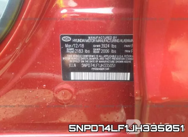 5NPD74LF1JH335051 фото 10