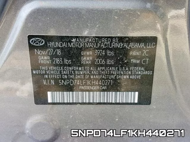 5NPD74LF1KH440271 фото 2